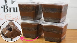 FAÇA E VENDA BOLO NO POTE DE CHOCOLATE - BOLO NO POTE DE BRIGADEIRO AO LEITE CREMOSO