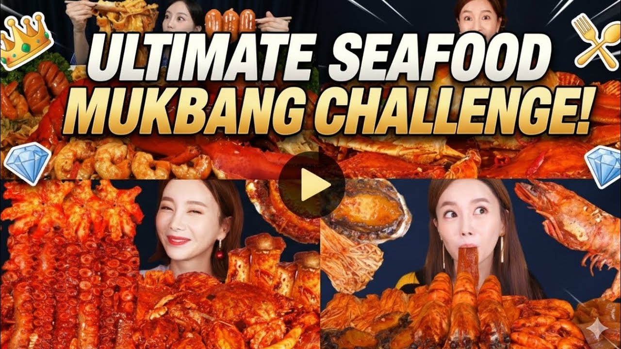😱 She Tried To Eat ALL This SEAFOOD ALONE! 🦞 Giant Lobster & Octopus ...