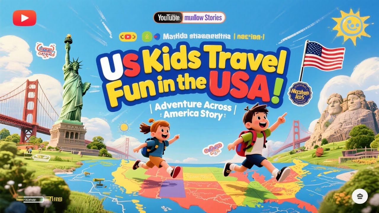 🇺🇸 Kids Travel Fun in the USA! | Adventure Across America Story
