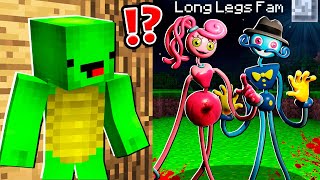 Why Creepy DADDY and MOMMY LONG LEGS ATTACK JJ and MIKEY at NIGHT ? - in Minecraft Maizen