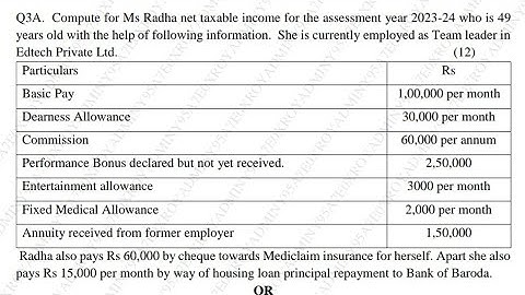❤️University problems solution 🔥 Income from salary Total Income Mcom Tybcom sem5 Direct tax Nep