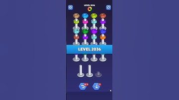 Nut Sort Level 2036 - Color Puzzle Game by Kiwi Fun #games #puzzle #NutSort #NutSortSolution