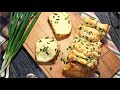 🍞 ВКУСНЕЙШИЙ луково-чесночный ХЛЕБ. Рецепт без хлебопечки и комбайна | 🥖 BREAD. Garlic Butter Loaf