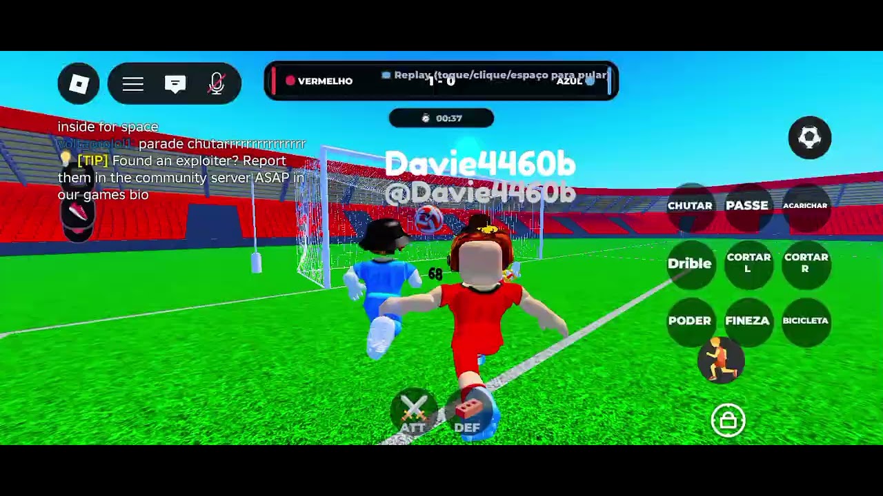 Gameplay - futebol (Roblox) (eu esqueci do Roblox trazer mais vídeos)