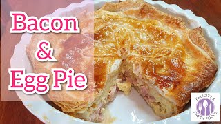 YUMMY BACON & EGG PIE! SUPER SIMPLE, QUICK & EASY!!