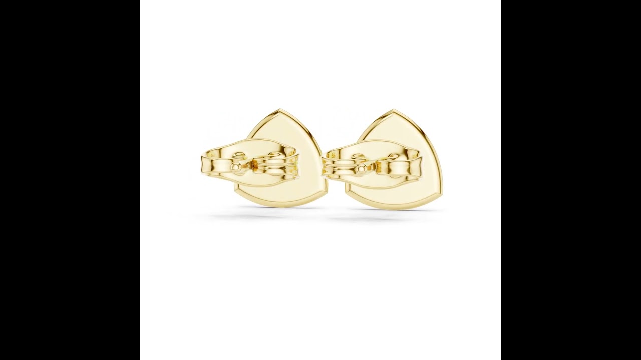 Triangle Shape Pave Round Diamond Earrings
