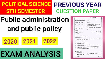 Administration and public policy concepts & theories most important previous year questions sem 5