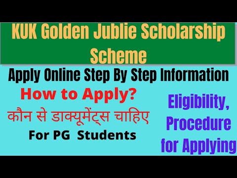 KUK Golden Jublie Scholarship | KUK Scholarship scheme | KUK Latest Notice | Kurukshetra university