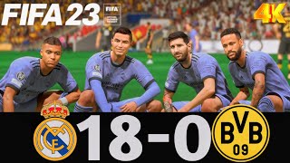 FIFA 23  What Happen If Ronaldo Messi Neymar And Mbappe Play Together On Real Madrid