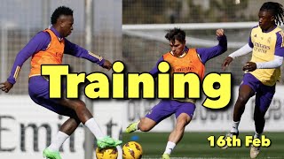 Real Madrid Training 16Th Feb Vini Jr, Brahim, Arda Güler, Kroos Work For Rayo Vallecano Clash