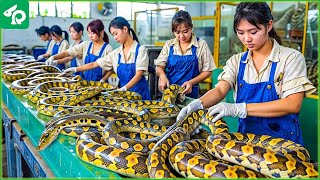 🐍 Chinese Workers Process 8.9 Million Snakes For Skin - Agriculture Technology