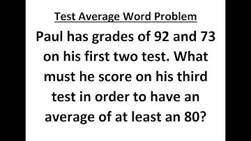 Finding a Test Average when there is missing information