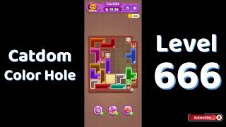Catdom Level 666 walkthrough | Color Hole 🐱🕳️| Solutionguruji