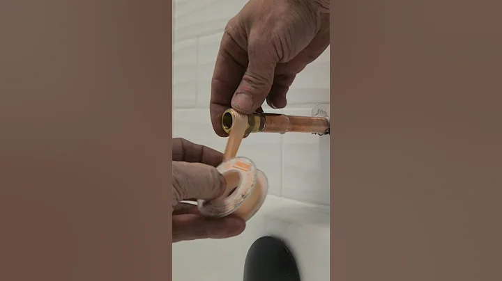 Installing a threaded bathtub spout #shorts #plumbing