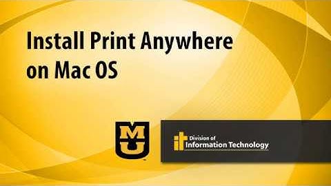 Install Print Anywhere on Mac OS