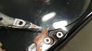 Hard Drive Working In Slow Motion