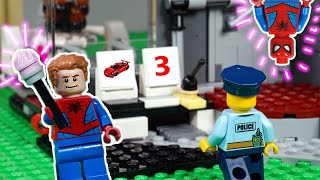 LEGO Experimental Cars Police and Spider-man With magic superheroes - STOP MOTION LEGO screenshot 5