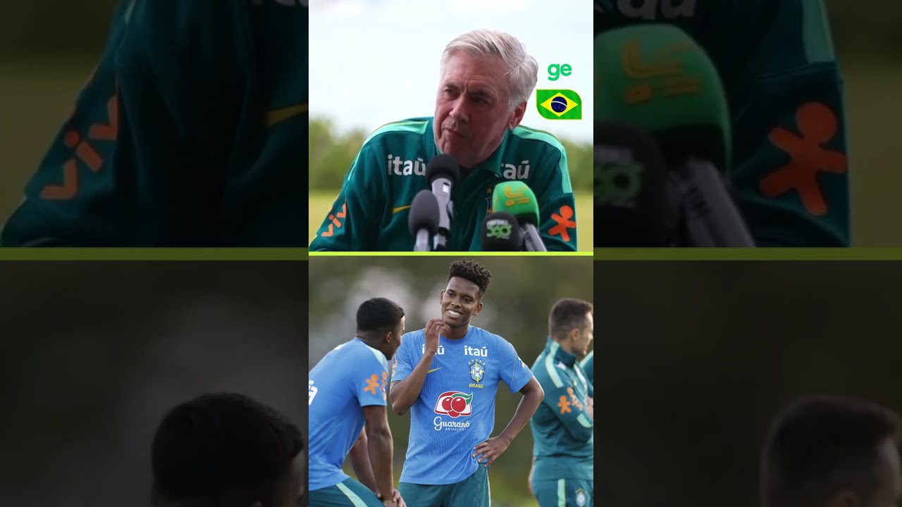 CARLO ANCELOTTI CONFIRMA TIME TITULAR DO BRASIL | #shorts | ge.globo