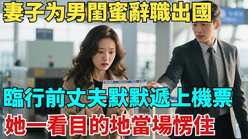 妻子爲男閨蜜辭職出國，臨行前丈夫默默遞上機票，她壹看目的地，當場愣住不敢登機！【奇聞紀實局】#奇聞#故事#故事頻道#故事分享#情感