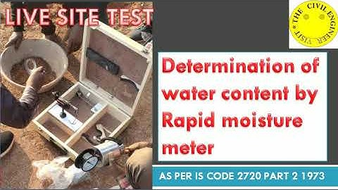 Rapid moisture meter test l determination of water content by RMM I is code 2720 part 2 l hindi me.