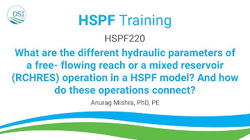HSPF220: What are the different hydraulic parameters of RCHRES? How do these operations connect?