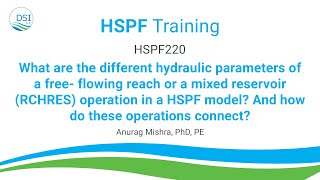 HSPF220: What are the different hydraulic parameters of RCHRES How do these operations connect