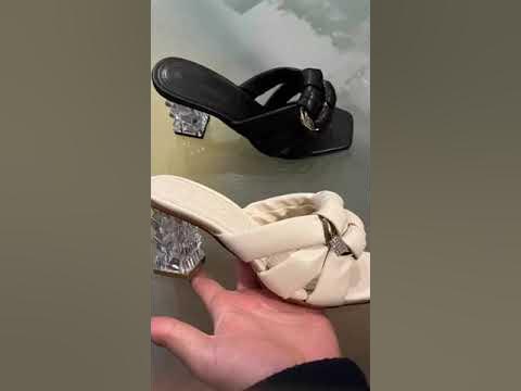 Новые стеклянные тапочки на каблуке стилиста - YouTube