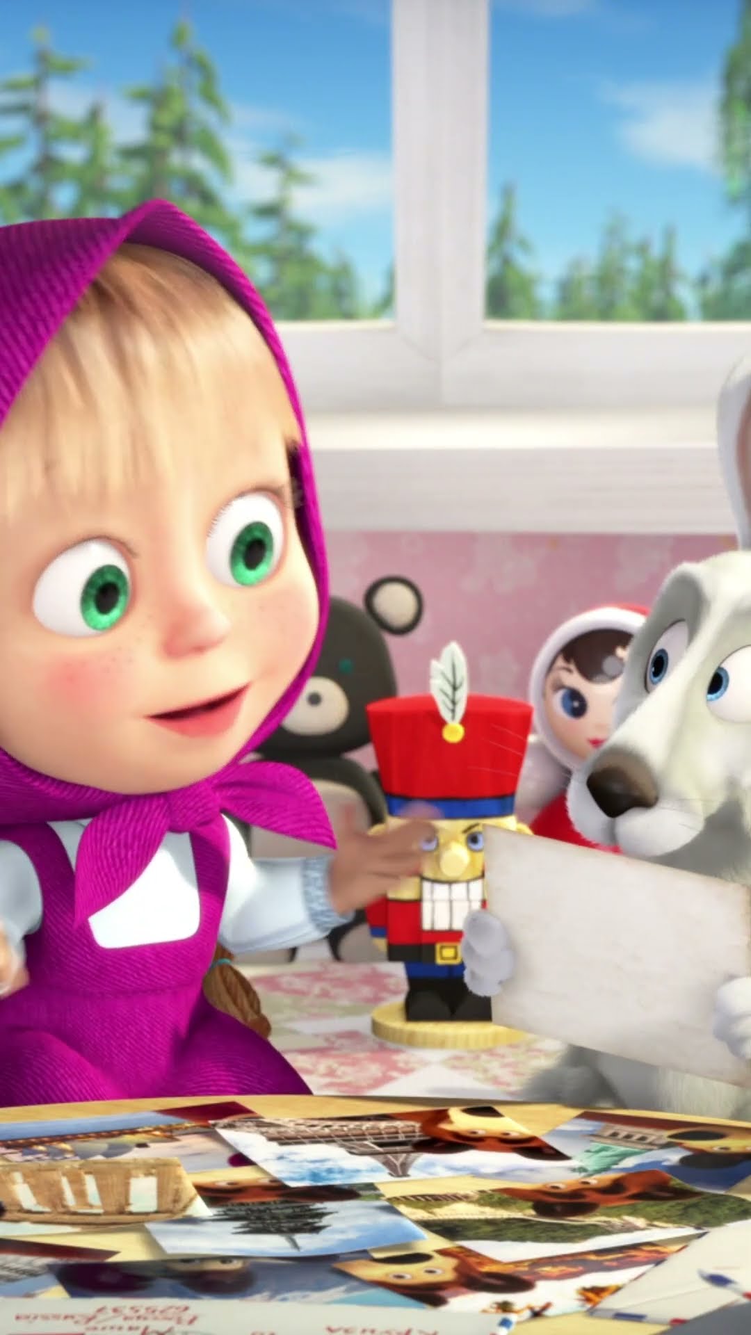 بطاقات بريدية من الدب! ?? mashabeararabic #shorts #arabic #mashaandthebear# #ماشاوالدب #مضحك #كرتون