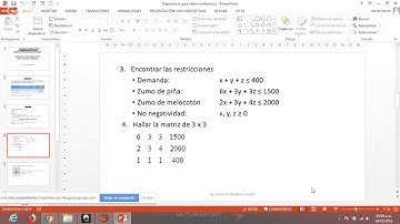 Programación lineal con tes variables y tres restricciones
