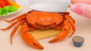 Small Food Cooking 🦀 Yummy Miniature Crab with Thai Seafood Sauce Tutorial | Petite Cooking