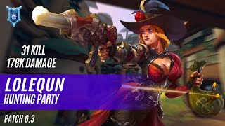 31 KILL 178K DAMAGE LOLEQUN TYRA PALADINS COMPETITIVE (PATCH 6.3) HUNTING PARTY