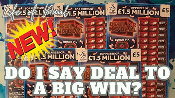 Brand New Deal or No Deal £5 Lottery Scratch Cards!