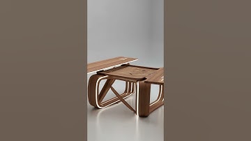 Futuristic Wooden Table  #3d #3danimation #3ddesign
