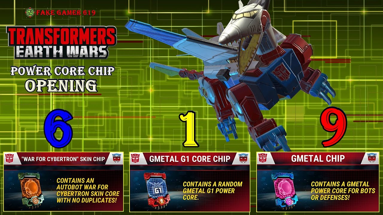 6 WFC Skin + 1 G1 Gmetal + 9 Gmetal Power Core Chip Transformers