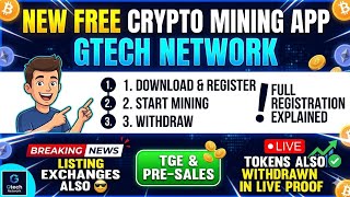 GTech network (GTC tokens) Free crypto Mining app|| Register now and start mining today & withdraw👍 screenshot 3