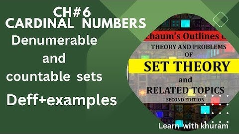 Denumerable & countable sets with example |Chapter 6 | Set Theory |Countably Infinite Sets Explained