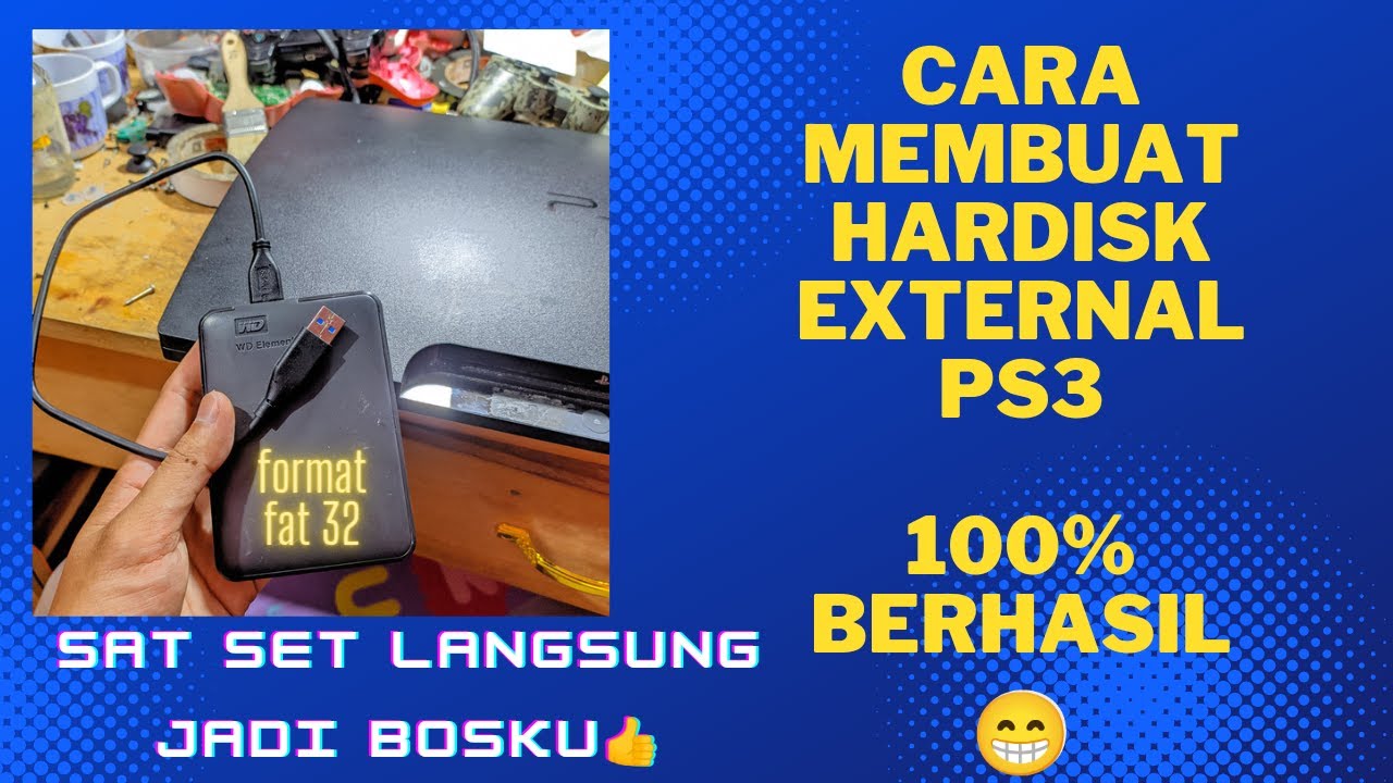 CARA MEMBUAT HARDISK EXTERNAL PS3 - YouTube