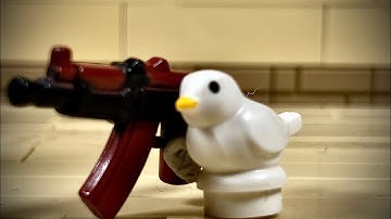 "a sparrow with a machine gun"