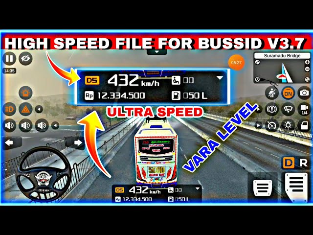 🤩HOW💯 TO ACTIVATE AND INCREASE SPEED FOR DEFAULT BUSES IN BUSSID V3.7 USING SPEED FILE 450km/hr class=