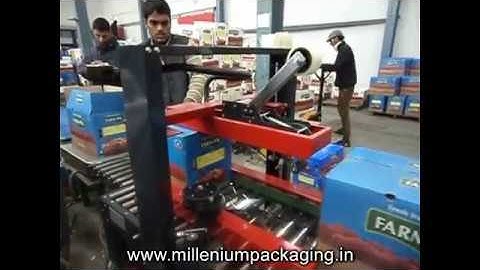 Packaging Machine | Fully Automatic Carton Taping Machine with Batch Coder