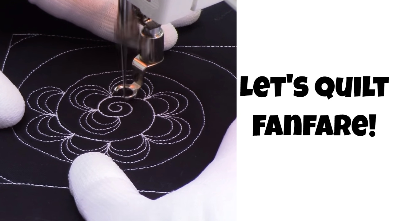 Beginner Machine Quilting Fanfare Design Quilting Tutorial 474 with