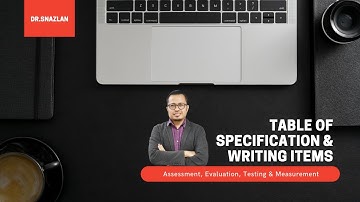 Table of Specification & Writing Items