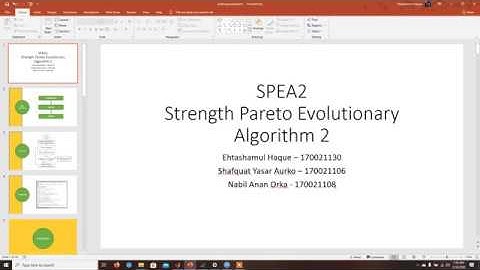 SPEA2 Algorithm Explanation (Very Basic) Part 1