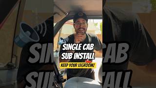 MASSIVE BASS, All The Legroom! (12" Single Cab Sub) #diy #ford #obs #singlecab #chevy #subwoofer