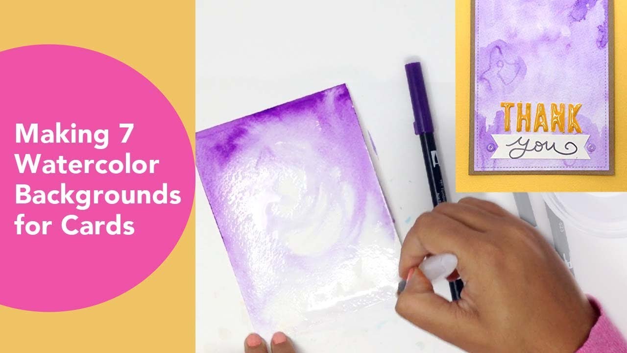 Watercolor Backgrounds For Cards Using Tombow Pens World Card