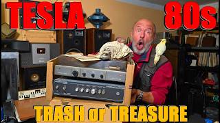TRASH or TREASURE? 🛑 TRANSIWATT HiFi Amp & TESLA BUDGET Turntable! Mystery Box Unboxing