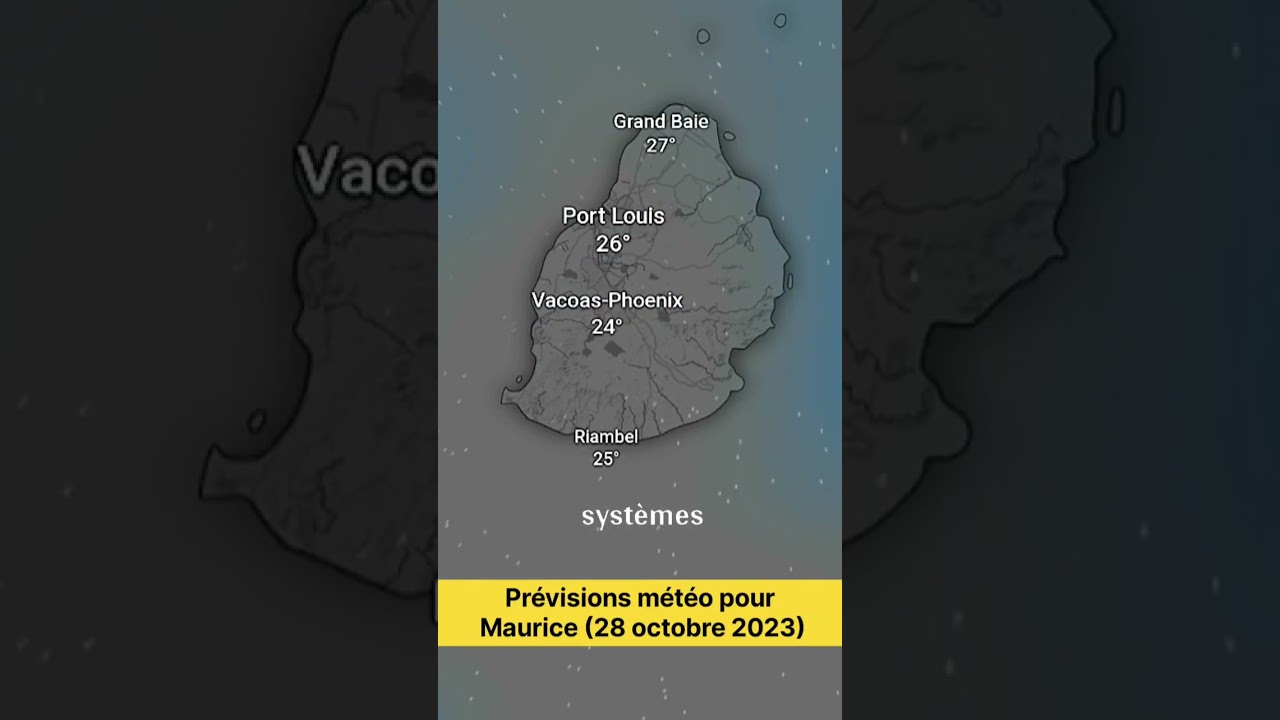 Avertissement de fortes pluies pour Maurice (28 octobre 2023) | Meteo maurice today 2023 live #Meteo