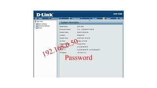 D-Link : Set 192.168.0.50  Password  || Change D-Link Access point default Password