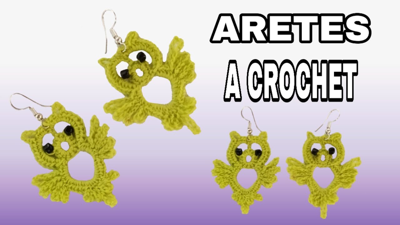 Aretes a Crochet en forma de búho _ diseño 2
