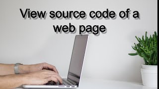 HTML Tutorial How to view source code of a web page